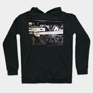 Driving Wheel on a Battle of Britain Class Light Pacific Steam Engine Hoodie